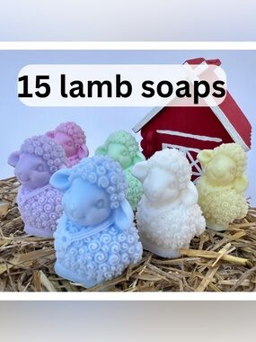 15 Adorable Soaps handmade lamb or sheep soap. Cute useful party favours/gifts